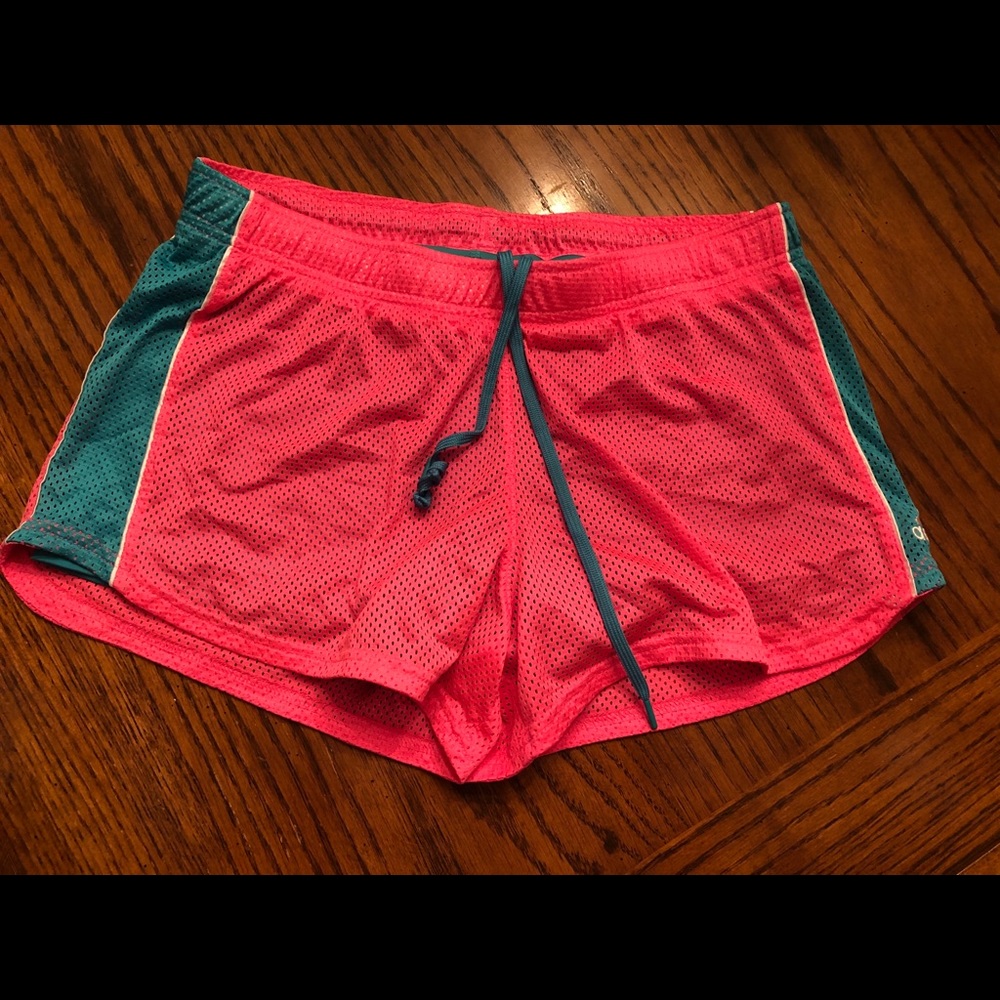 ADIDAS Hot Pink and Turquoise Athletic Shorts
